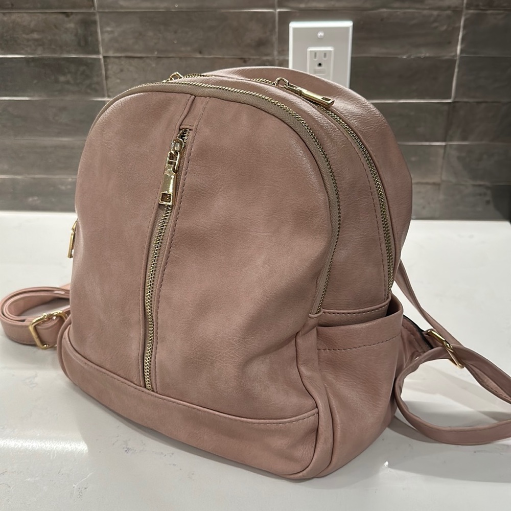 Vegan Leather Mauve Backpack